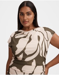 Forever New Curve - Allegra Curve Mesh Midi Dress