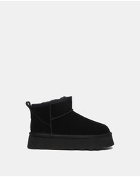 EVERAU - Australian Shepherd Ugg Thick Bottom Ronnie Cow Suede Upper UGG Boots