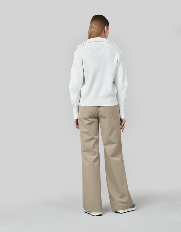 DRICOPER DENIM - Clara Ivory Rib Knit Top