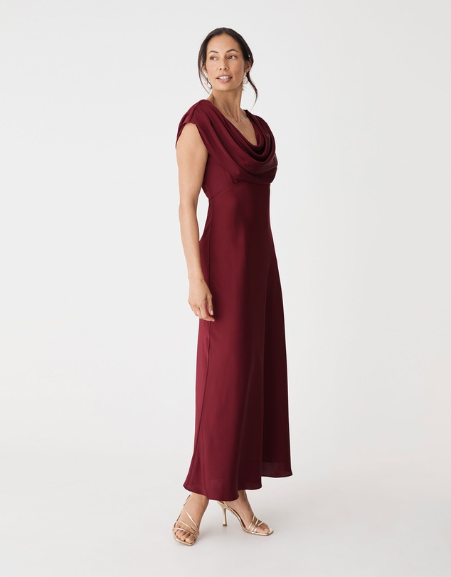 Forcast - Caroline Cowl Satin Dress