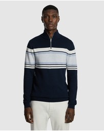 yd. - Brosnon 1/4 Zip Knit Jumper