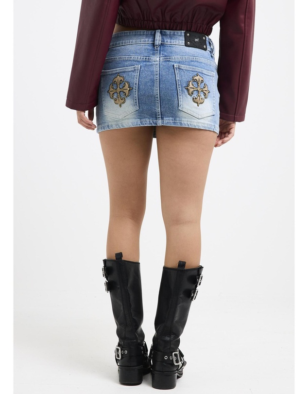 Neon Hart - Republic Denim Mini Skirt