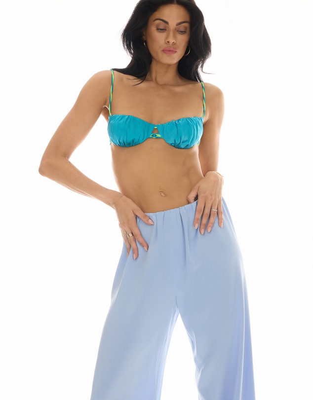 THE TALES - Waterfall Waist Satin Pants