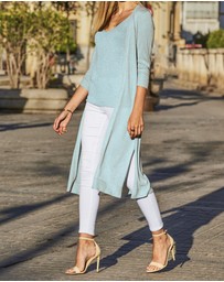 Sosandar - Metallic Super Sparkly Longline Cardigan
