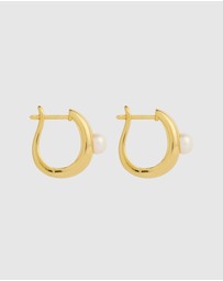 Najo - Tropica Yellow Gold Pearl Earring