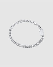 Kuzzoi - ICONIC EXCLUSIVE - Bracelet Men Armour Solid Basic in 925 Sterling Silver
