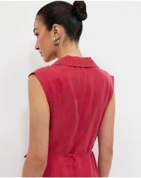 Calli - Cupro Sleeveless Wrap Dress