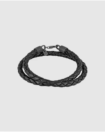 Kuzzoi - ICONIC EXCLUSIVE - Leather Cord Bracelet with Oxidised Sterling Silver Closure