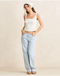 Rhythm - Dahlia Button Down Top