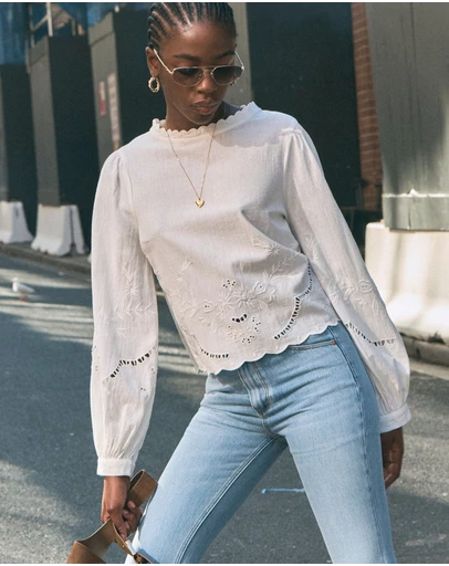 Rolla's - Stephanie Blouse Embroidered