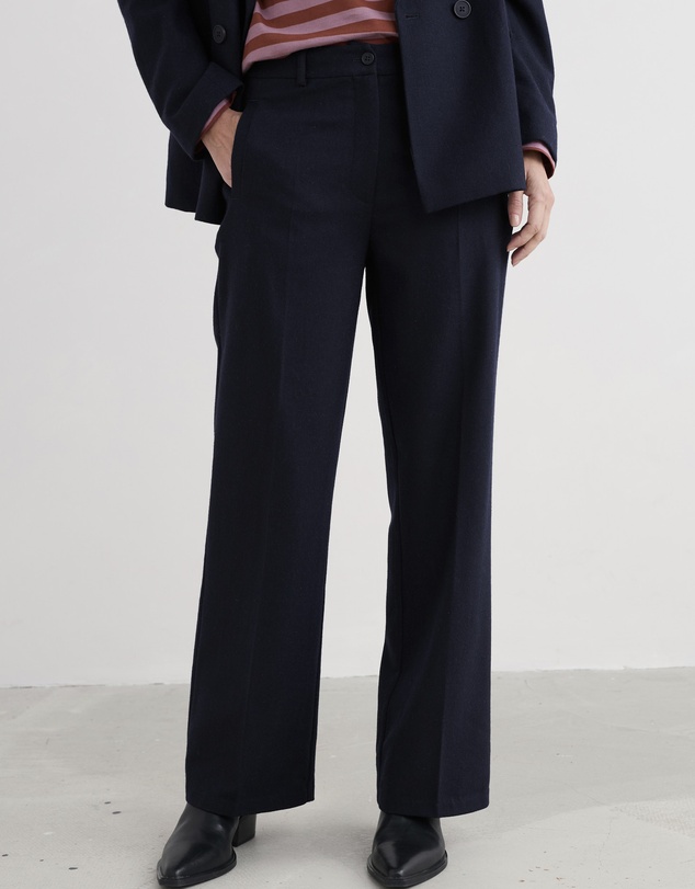 Seasalt - Lowena Wool-blend Straight Leg Suit Trousers