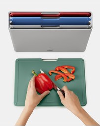 Joseph Joseph - Folio™ 4-piece Large Chopping Board Set with Storage Case (Silver/Coast)