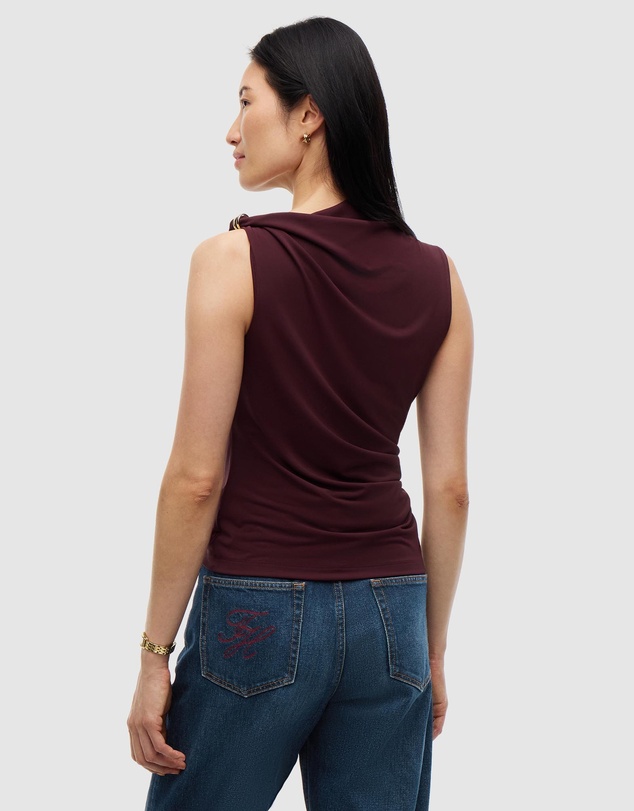 Tommy Hilfiger - Crepe Slim Twist Sleeveless Top