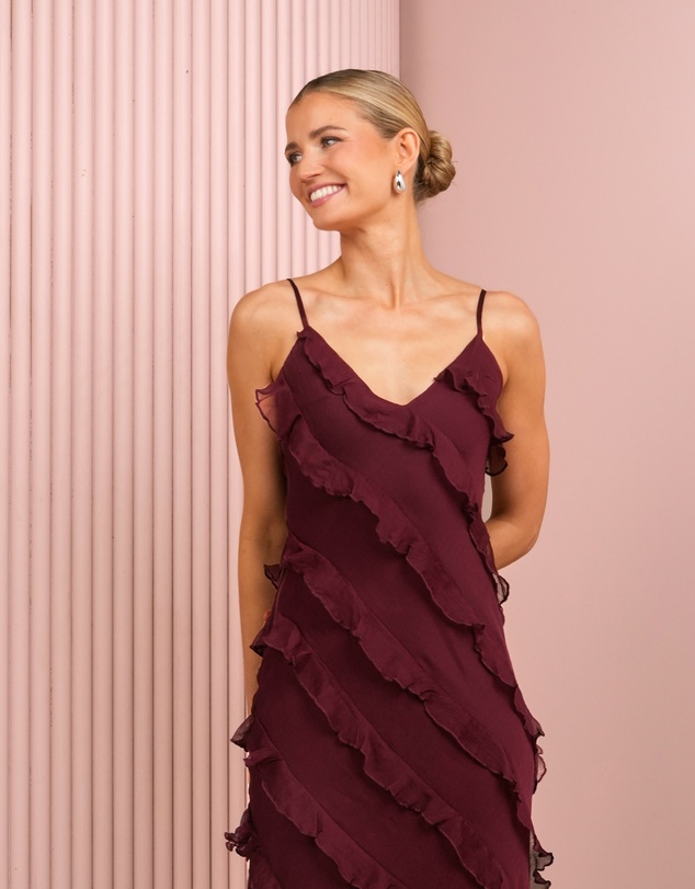 Azzurielle - Priscilla Ruffle Maxi Dress
