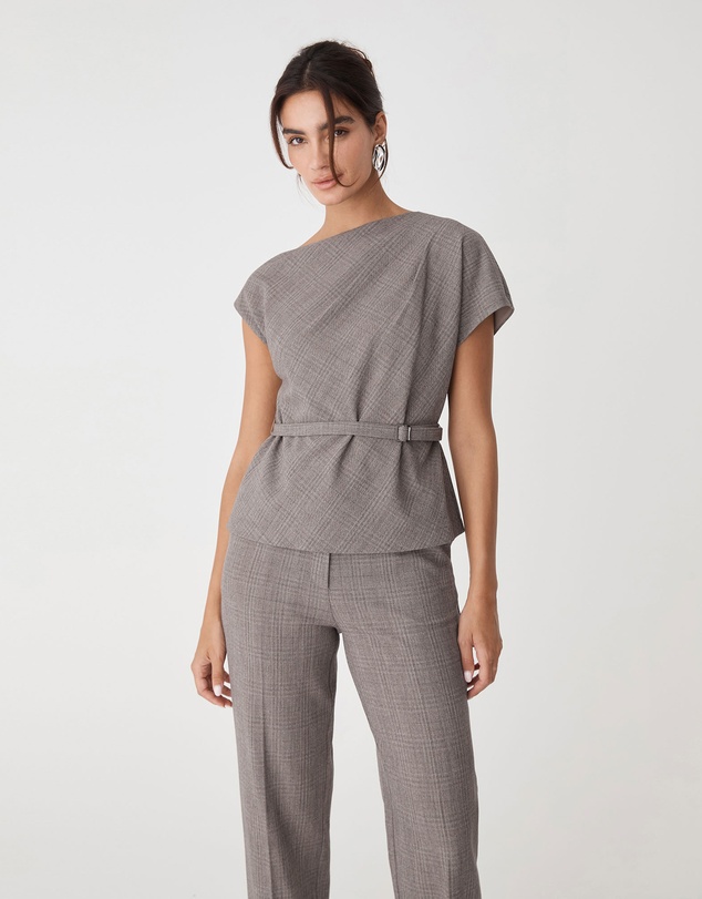 Forcast - Loretta Pleat Belted Top