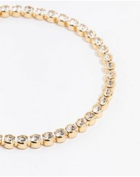 Lovisa - Gold Plated Round Diamante Tennis Bracelet