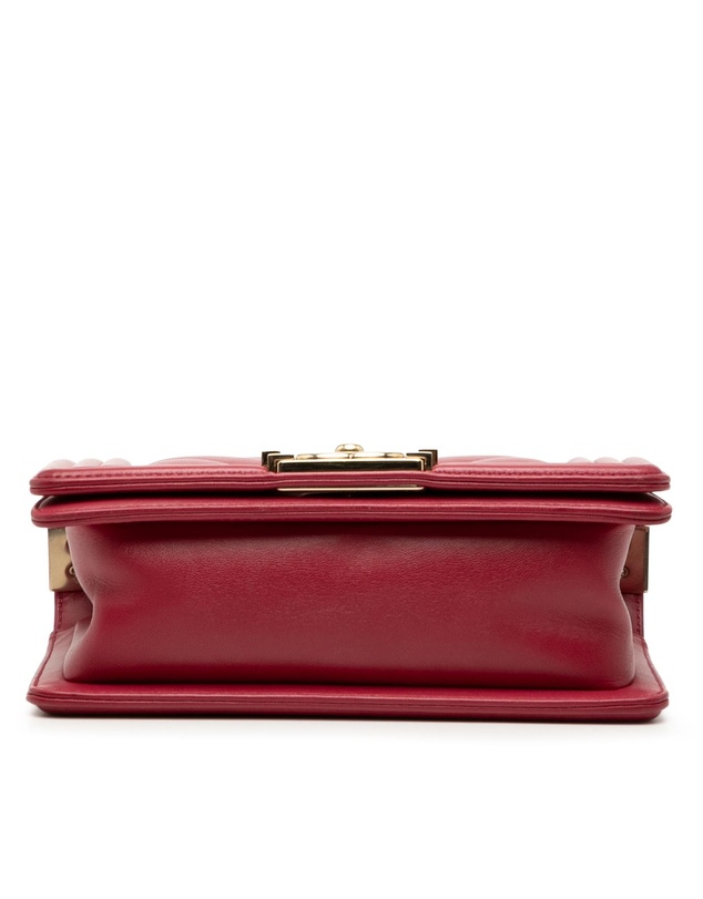 Pre-Loved by Azura Reborn - Pre-Loved Small Chevron Calfskin Boy Flap