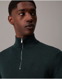 Calvin Klein - Wool Zip Neck Sweater