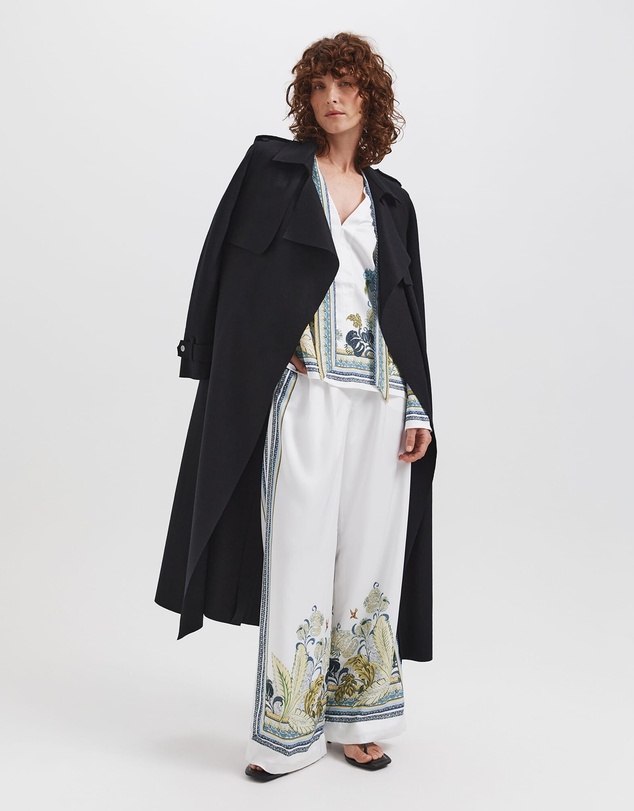 SABA - Karla Wool Longline Trench Coat