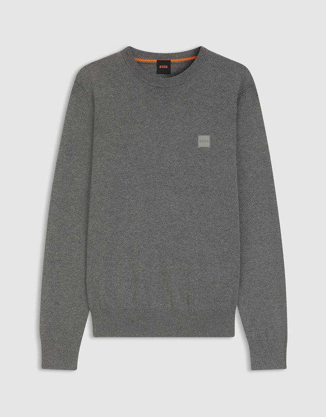 BOSS - Cotton-Blend Sweater With Logo Patch