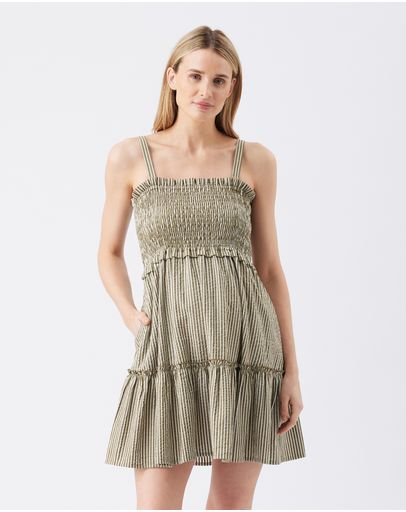 Khaki / White