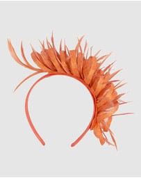 Max Alexander - Orange Sinamay Fascinator Headband