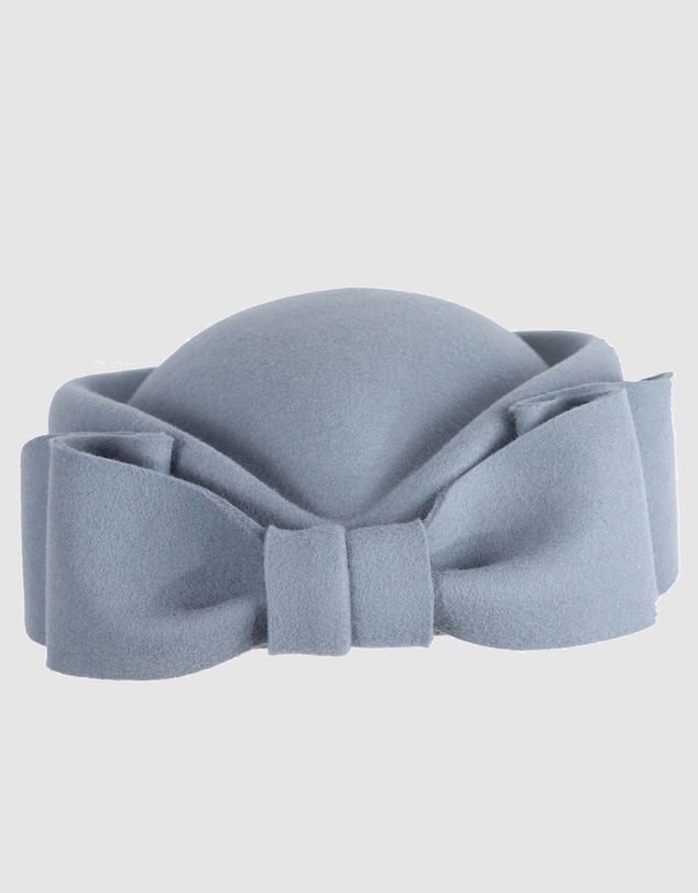 Max Alexander - Felt Light Blue Pillbox Hat