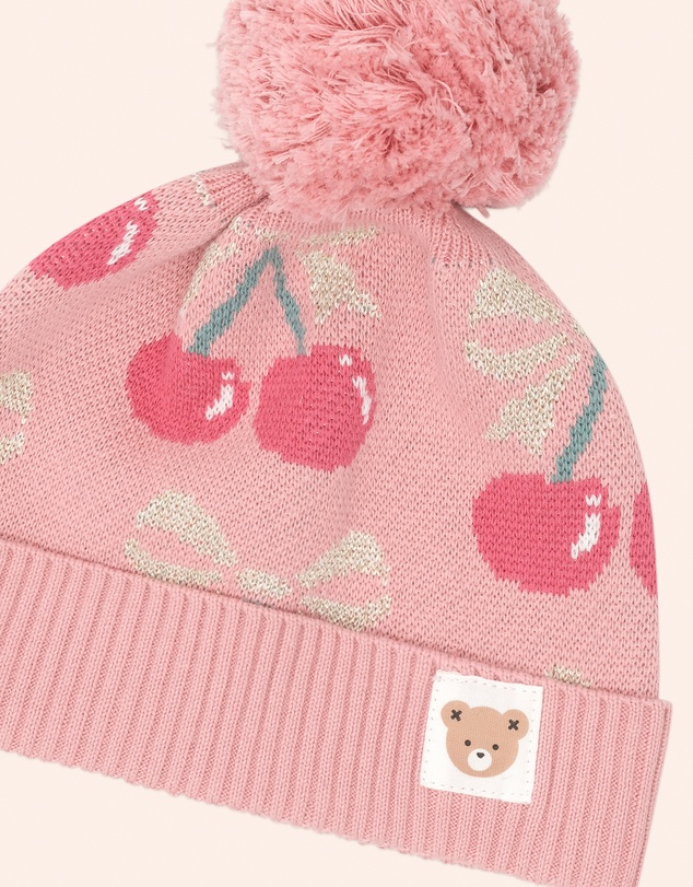 Huxbaby - Cherry Bow Beanie - Babies-Kids