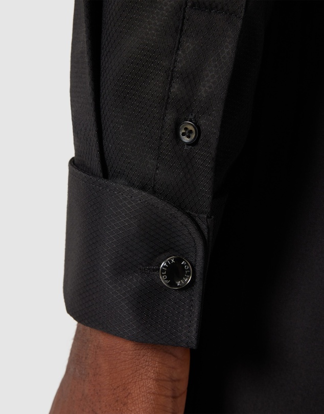 Politix - Slim Long Sleeve Panelled Formal Shirt