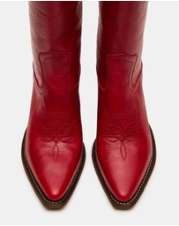 Steve Madden - Albany Red Leather Boots