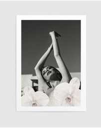 Olive et Oriel - Orchids Girl II Art Print