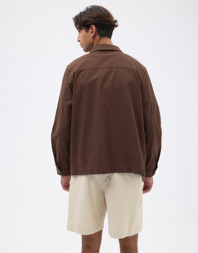 AERE - Utility Pocket Linen Blend Shirt