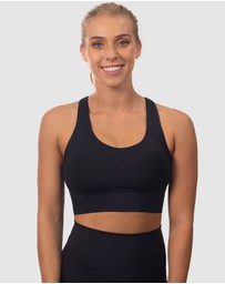 B Free Intimate Apparel - Mesh Racer Long Line Sports Bra (B-C-D-DD-E) Cup