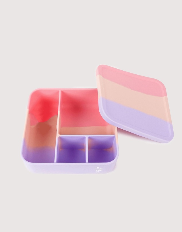 The Somewhere Co - Cotton Candy Large Square Silicone Bento Lunch Box