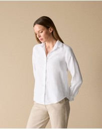 Trenery - Linen Classic Shirt in White