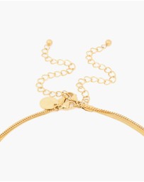 Lovisa - Waterproof Gold Plated Stainless Steel Pearl & Snake Chain Layered Necklace