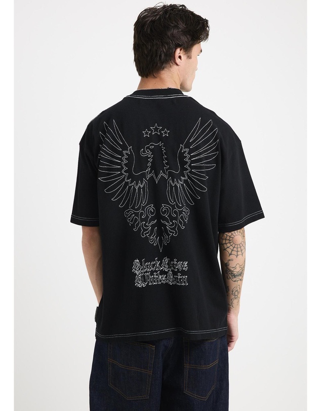 Black Noise White Rain - Contrast T-Shirt