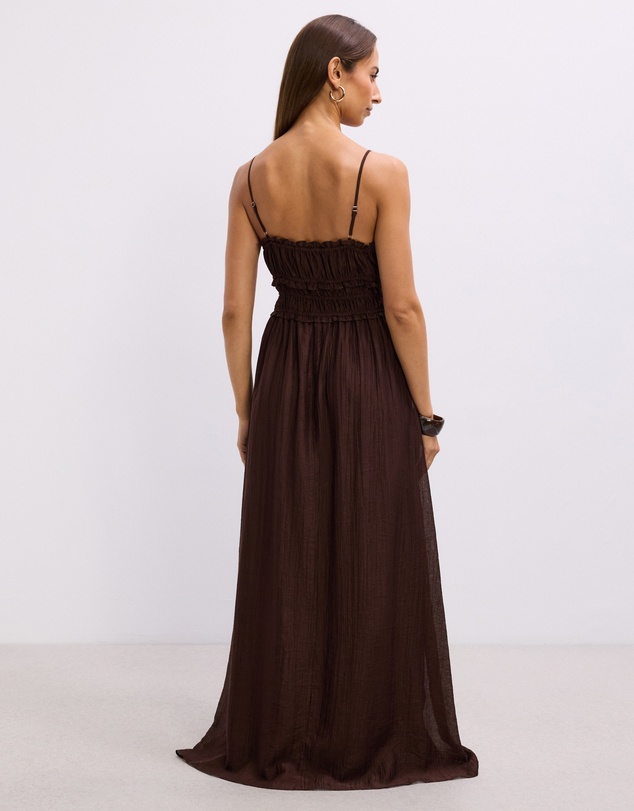 The Fated - Lila Shirred Maxi Dress