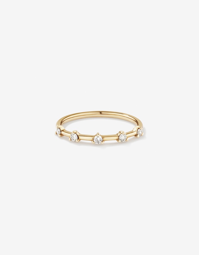 Michael Hill - Diamond Studded Ring in 10kt Yellow Gold