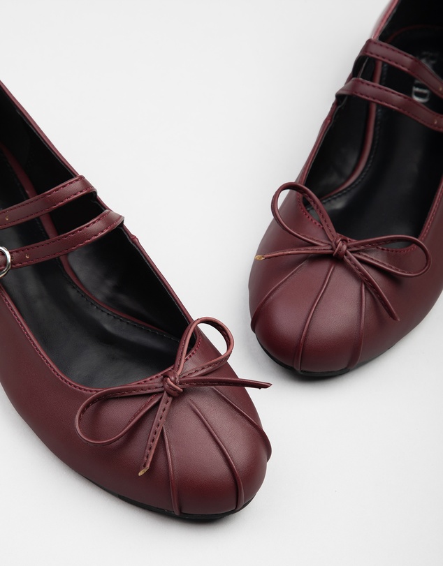 RAID - Idol mary jane ballet flats in burgundy