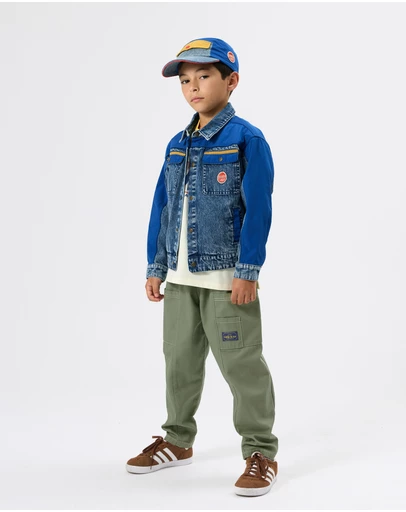 Goldie + Ace - Colour Block Vintage Denim Cap - Babies-Kids