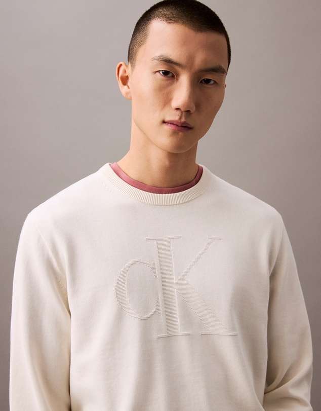 Calvin Klein Jeans - Smooth Cotton Monogram Logo Jumper