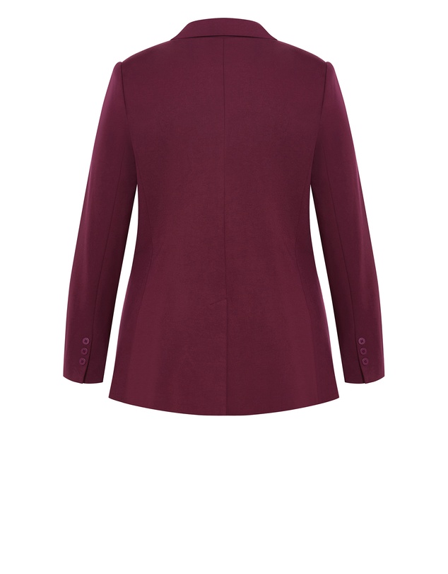 City Chic - Plus size Halle Blazer - dark cherry
