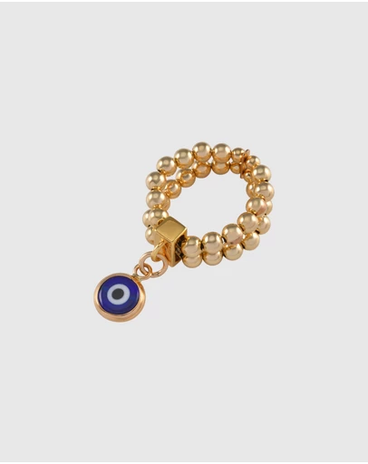 Von Treskow - 2-Strand Evil Eye Stretchy Ring