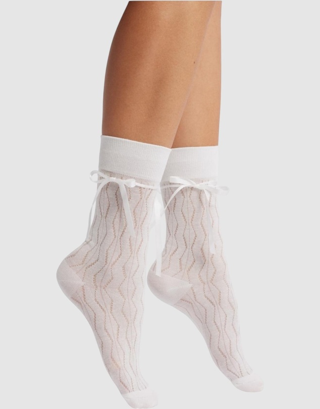 High Heel Jungle - Bella Satin Bow Socks