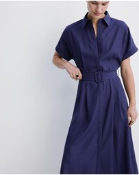 M.N.G - Lyocell Belted Shirt Dress