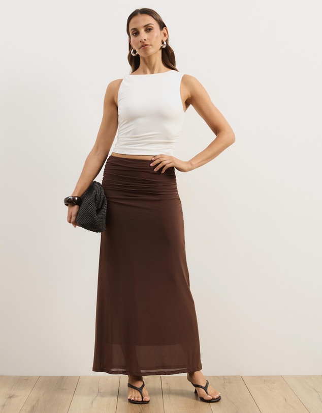 Atmos&Here - Thea Mesh Midi Skirt