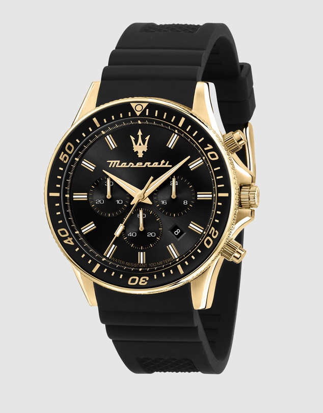 Maserati - Sfida 44mm Black Stainless Steel Chronograph Watch