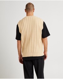 Black Noise White Rain - Lambert Knit Vest