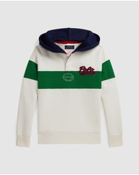 Polo Ralph Lauren - Logo Fleece Rugby Hoodie - ICONIC EXCLUSIVE - Teens